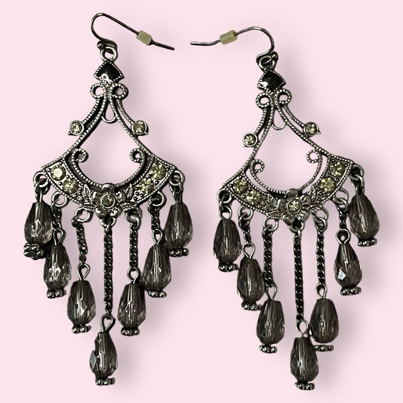 Smokey Dangling Earrings - Picture 1 of 3